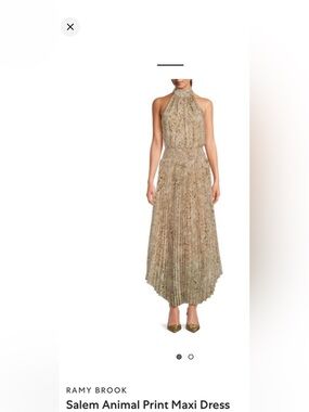 Ramy Brook Salem Maxi Dress with Subtle animal Print
